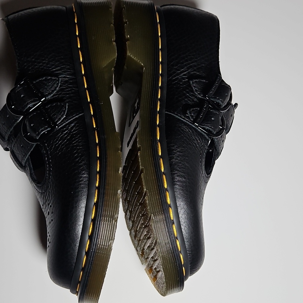 Dr Martens Black Kids Shoes with Buckle Straps - Picture 4 of 7